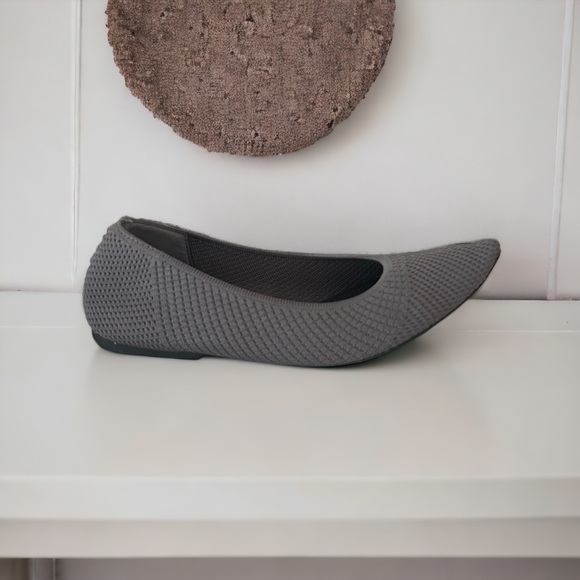 Alfani Shoes - Alfani Womens Flats Grey Knit Step N Flex Poppy Pointed Toe Ballet Size 9M